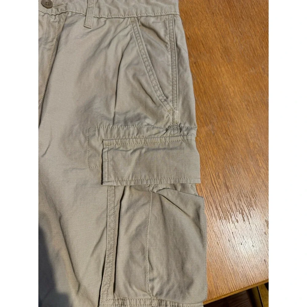 Levi's Cargo Shorts Mens 36 Khaki Ripstop Cotton‎ Utility Tactical Style